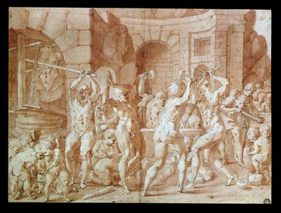Cíclope en la fragua de Vulcano de Francesco Primaticcio